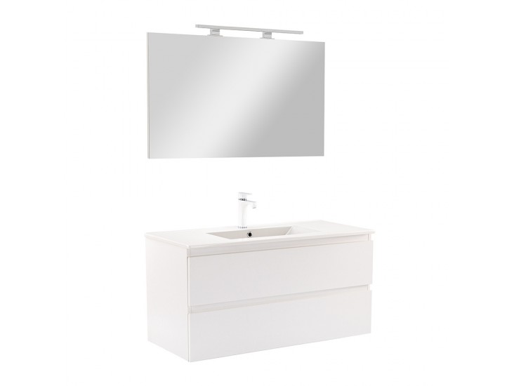 Vario Forte 100 komplett fürdőszoba bútor fehér-fehér