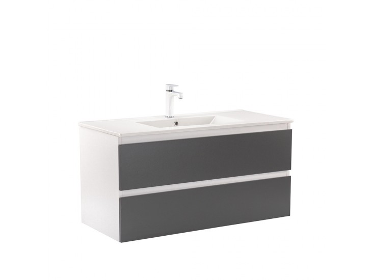 Vario Forte 100 alsó szekrény mosdóval fehér-antracit