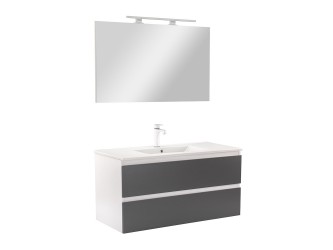 Vario Forte 100 komplett fürdőszoba bútor fehér-antracit