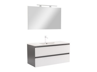 Vario Forte 100 komplett fürdőszoba bútor antracit-fehér