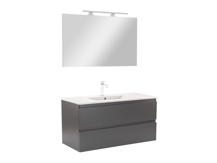 Vario Forte 100 komplett fürdőszoba bútor antracit-antracit