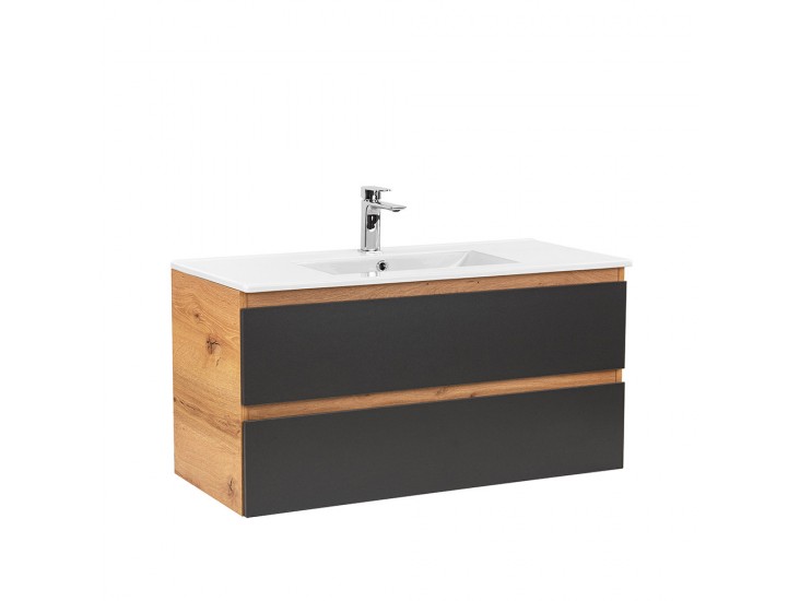 Vario Forte 100 alsó szekrény mosdóval tölgy-antracit