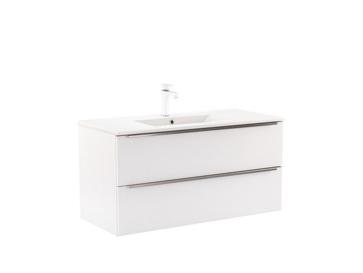 Vario Trim 100 alsó szekrény mosdóval fehér-fehér