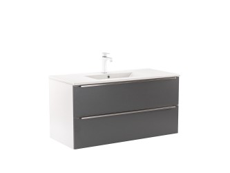 Vario Trim 100 alsó szekrény mosdóval fehér-antracit