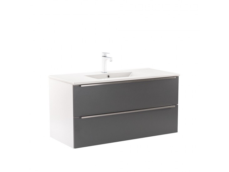 Vario Trim 100 alsó szekrény mosdóval fehér-antracit