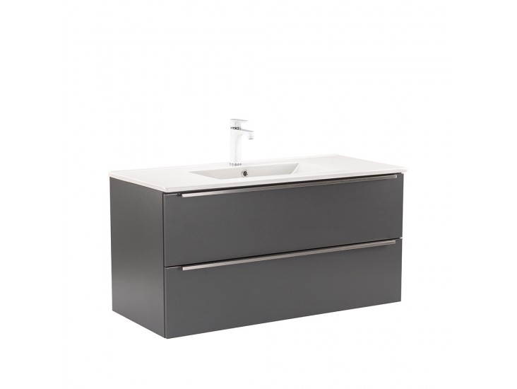 Vario Trim 100 alsó szekrény mosdóval antracit-antracit