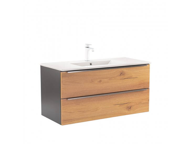 Vario Trim 100 alsó szekrény mosdóval antracit-tölgy