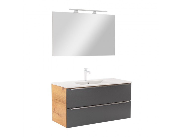 Vario Trim 100 komplett fürdőszoba bútor tölgy-antracit