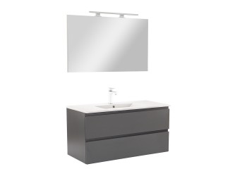 Vario Pull 100 komplett fürdőszoba bútor antracit-antracit