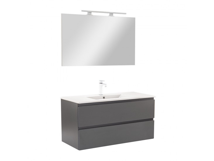 Vario Pull 100 komplett fürdőszoba bútor antracit-antracit