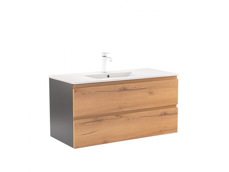 Vario Pull 100 alsó szekrény mosdóval antracit-tölgy