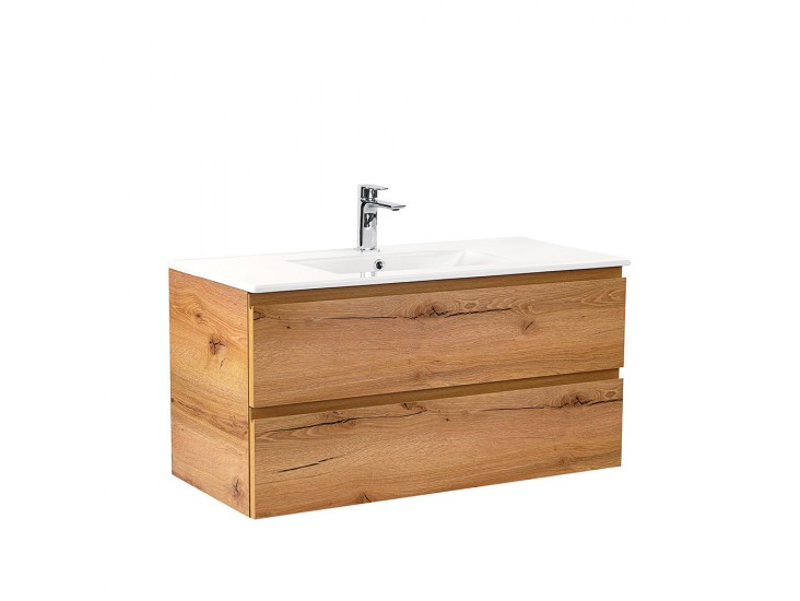 Vario Pull 100 alsó szekrény mosdóval tölgy-tölgy