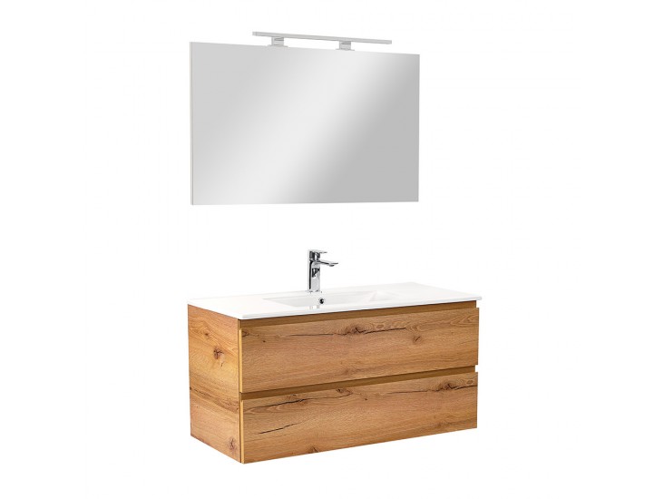 Vario Pull 100 komplett fürdőszoba bútor tölgy-tölgy