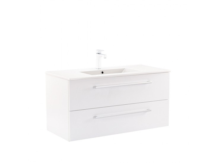 Vario Clam 100 alsó szekrény mosdóval fehér-fehér