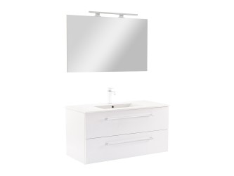 Vario Clam 100 komplett fürdőszoba bútor fehér-fehér