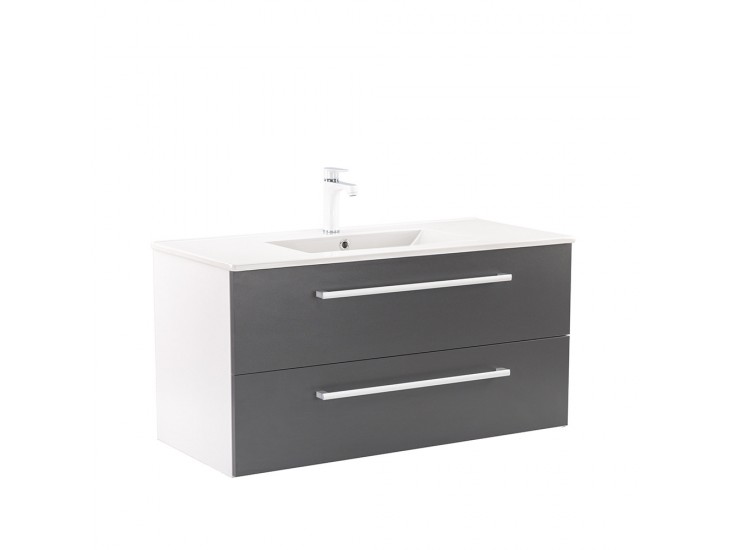Vario Clam 100 alsó szekrény mosdóval fehér-antracit