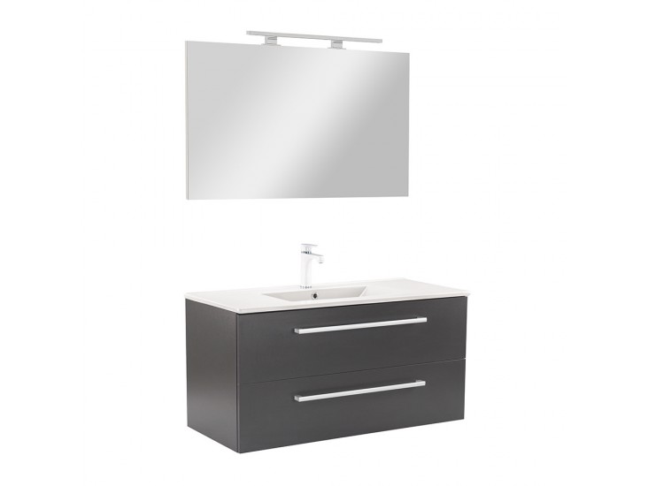 Vario Clam 100 komplett fürdőszoba bútor antracit-antracit
