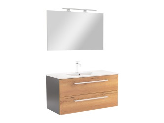 Vario Clam 100 komplett fürdőszoba bútor antracit-tölgy