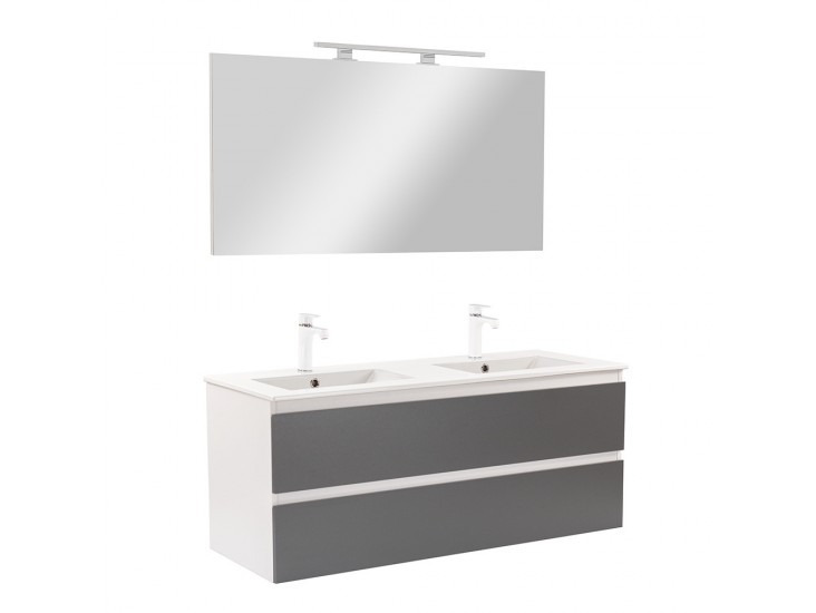 Vario Forte 120 komplett fürdőszoba bútor fehér-antracit