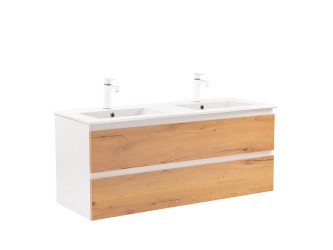 Vario Forte 120 alsó szekrény mosdóval fehér-tölgy