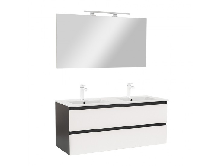 Vario Forte 120 komplett fürdőszoba bútor antracit-fehér