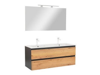 Vario Forte 120 komplett fürdőszoba bútor antracit-tölgy