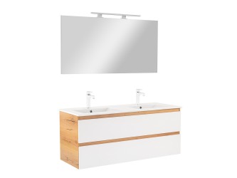 Vario Forte 120 komplett fürdőszoba bútor tölgy-fehér