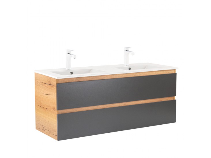 Vario Forte 120 alsó szekrény mosdóval tölgy-antracit