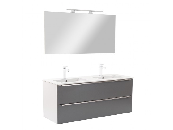 Vario Trim 120 komplett fürdőszoba bútor fehér-antracit