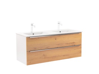 Vario Trim 120 alsó szekrény mosdóval fehér-tölgy