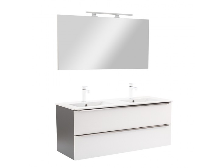 Vario Trim 120 komplett fürdőszoba bútor antracit-fehér