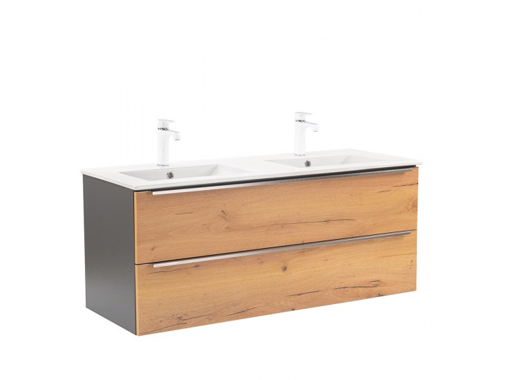 Vario Trim 120 alsó szekrény mosdóval antracit-tölgy