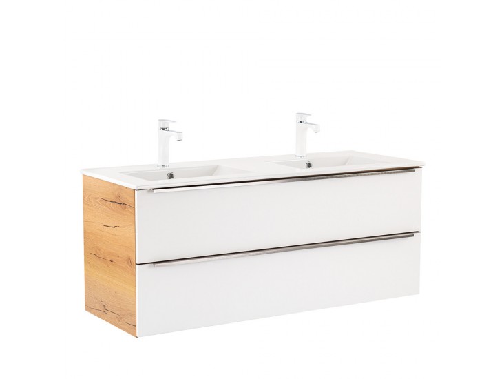 Vario Trim 120 alsó szekrény mosdóval tölgy-fehér