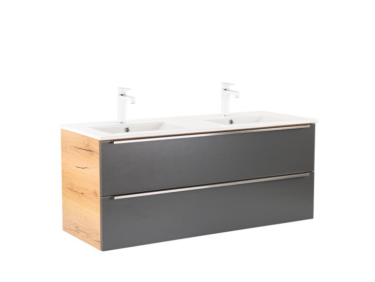 Vario Trim 120 alsó szekrény mosdóval tölgy-antracit