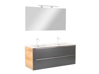 Vario Trim 120 komplett fürdőszoba bútor tölgy-antracit