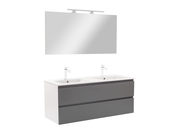 Vario Pull 120 komplett fürdőszoba bútor fehér-antracit