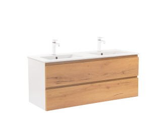 Vario Pull 120 alsó szekrény mosdóval fehér-tölgy