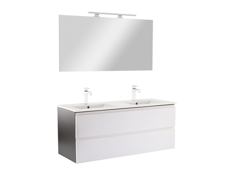 Vario Pull 120 komplett fürdőszoba bútor antracit-fehér