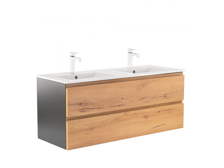 Vario Pull 120 alsó szekrény mosdóval antracit-tölgy