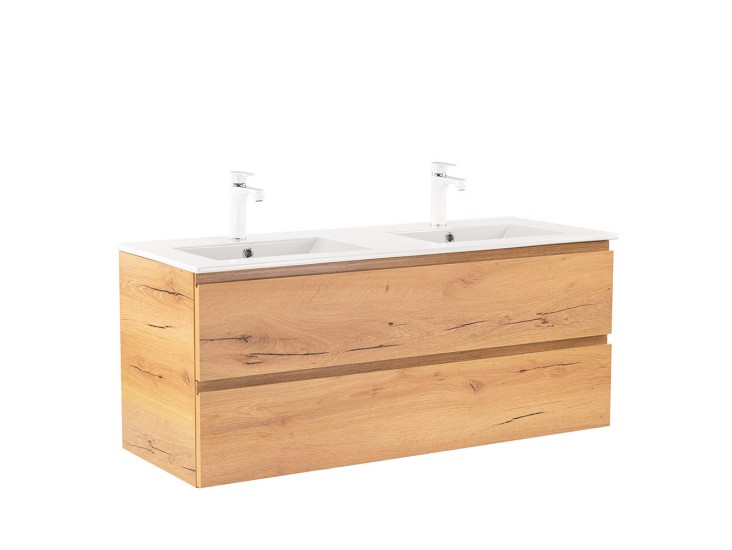 Vario Pull 120 alsó szekrény mosdóval tölgy-tölgy