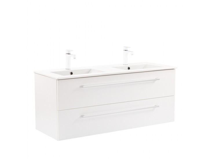 Vario Clam 120 alsó szekrény mosdóval fehér-fehér