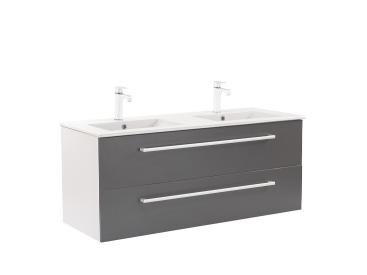 Vario Clam 120 alsó szekrény mosdóval fehér-antracit