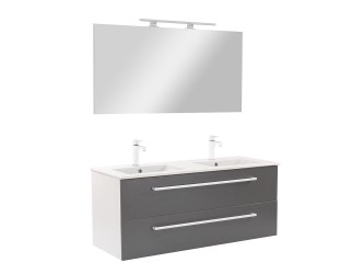 Vario Clam 120 komplett fürdőszoba bútor fehér-antracit