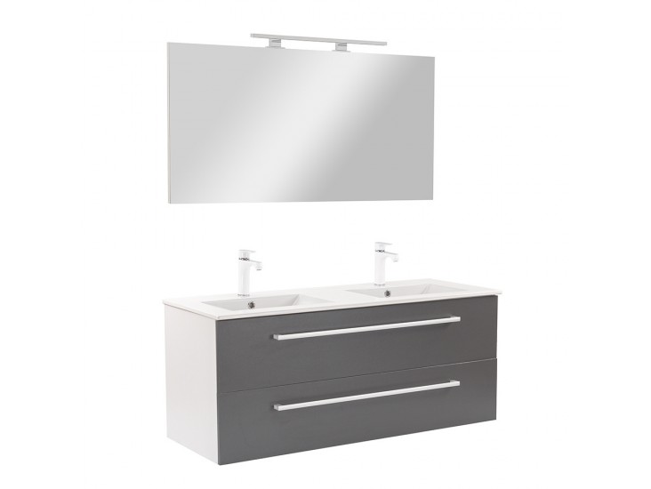 Vario Clam 120 komplett fürdőszoba bútor fehér-antracit