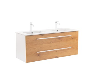 Vario Clam 120 alsó szekrény mosdóval fehér-tölgy