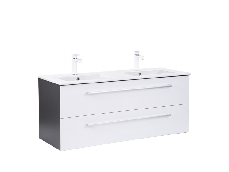 Vario Clam 120 alsó szekrény mosdóval antracit-fehér