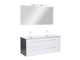 Vario Clam 120 komplett fürdőszoba bútor antracit-fehér