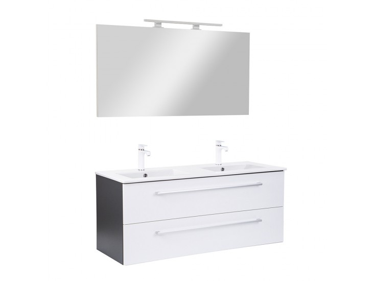 Vario Clam 120 komplett fürdőszoba bútor antracit-fehér