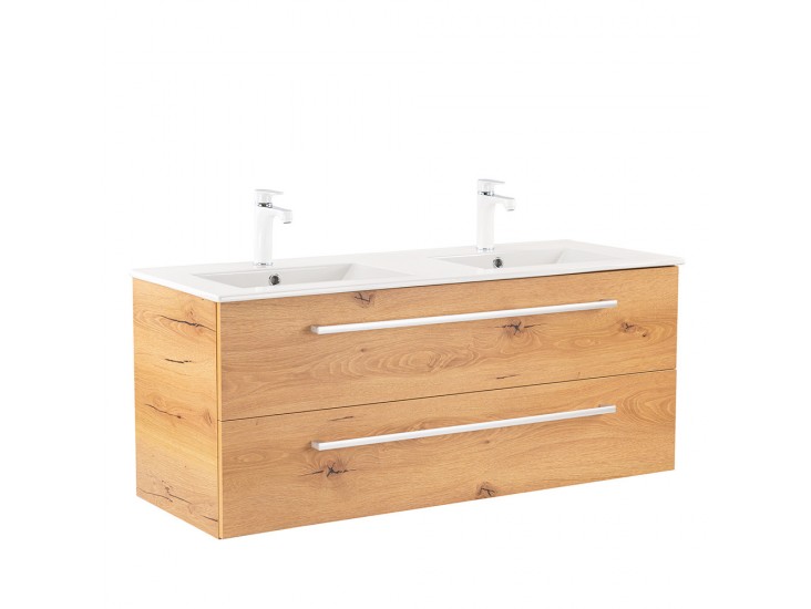 Vario Clam 120 alsó szekrény mosdóval tölgy-tölgy