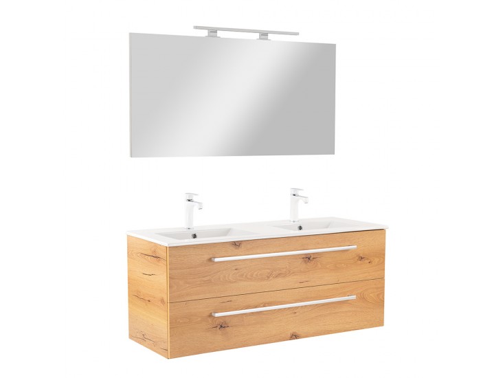 Vario Clam 120 komplett fürdőszoba bútor tölgy-tölgy